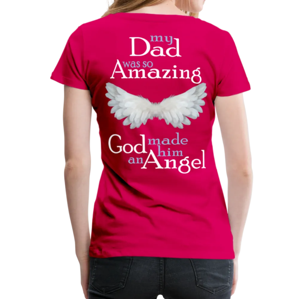 Dad Amazing Angel Women’s Premium T-Shirt (CK3582)