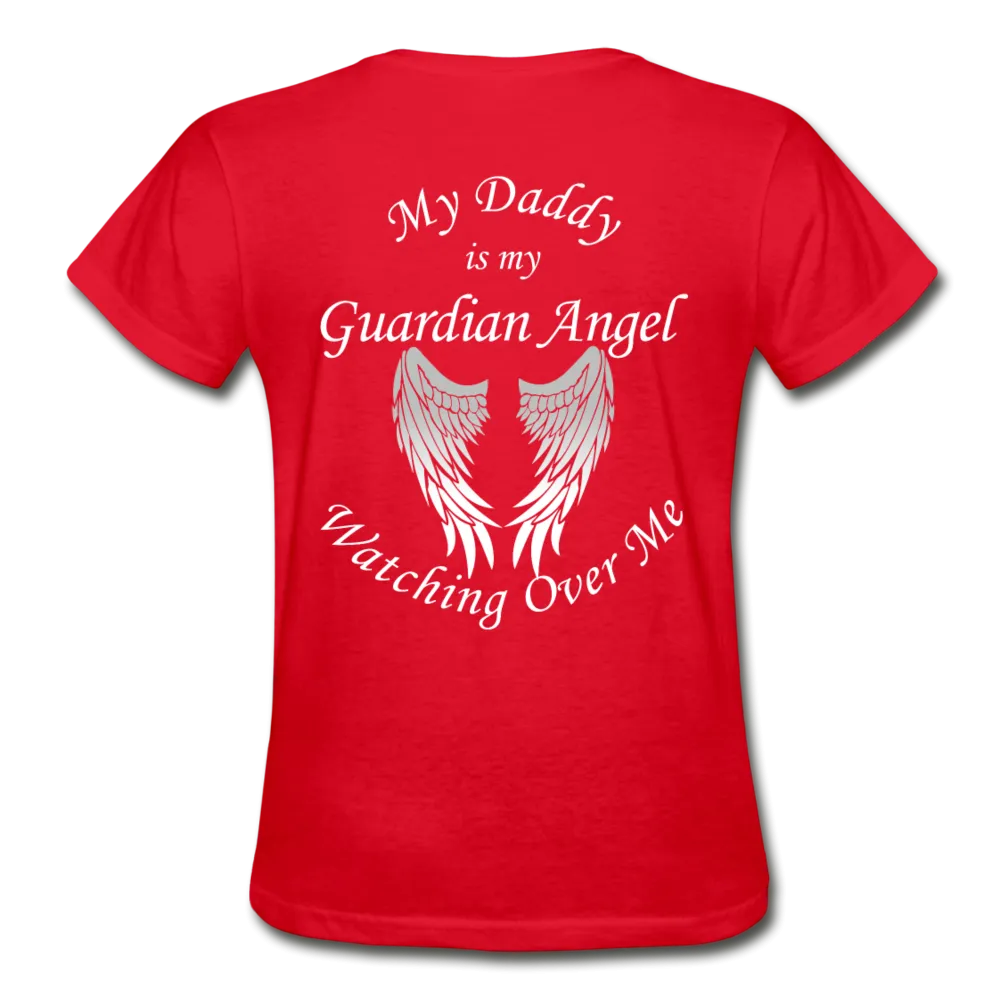 Daddy Guardian Angel Gildan Ultra Cotton Ladies T-Shirt (Ck1363)