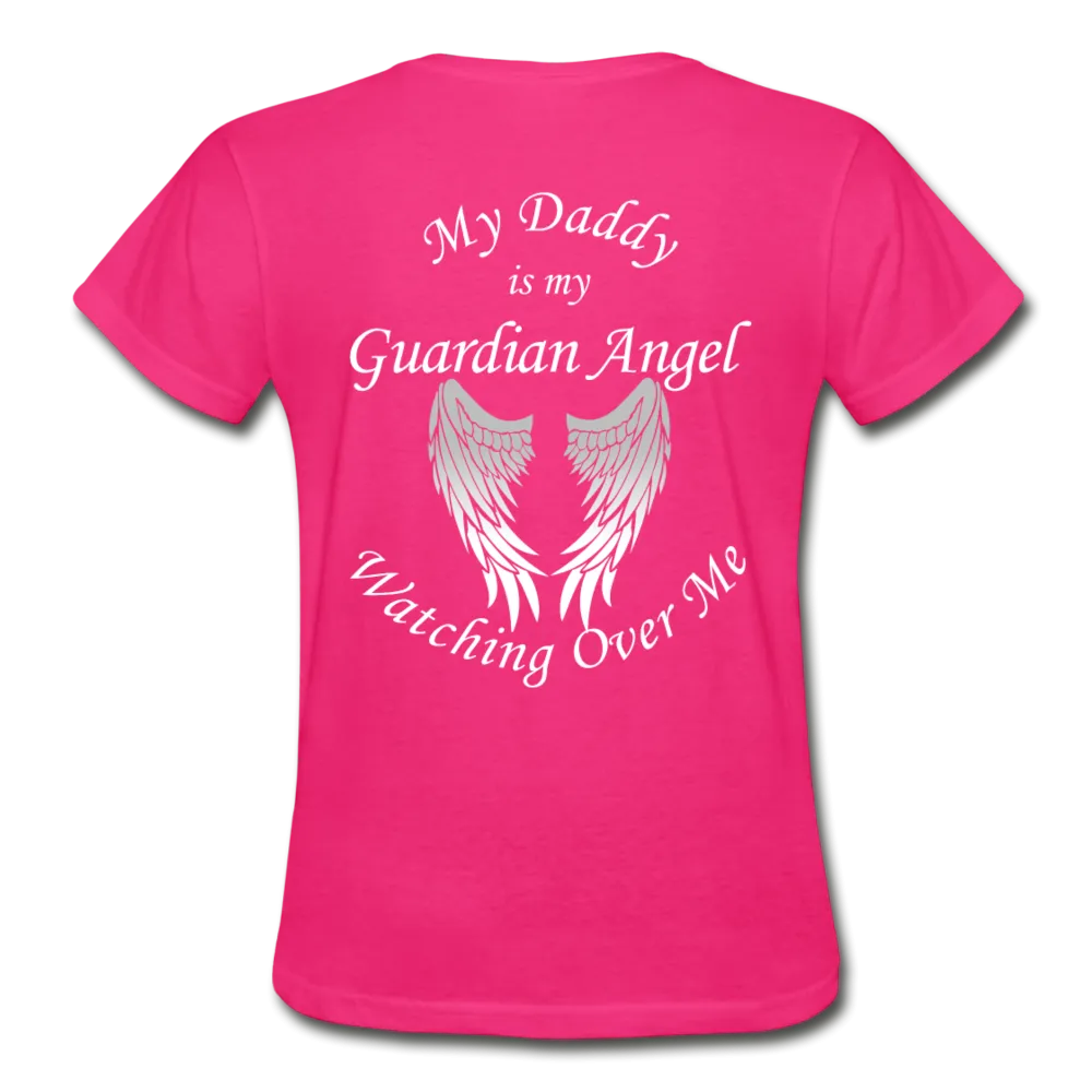 Daddy Guardian Angel Gildan Ultra Cotton Ladies T-Shirt (Ck1363)