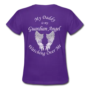 Daddy Guardian Angel Gildan Ultra Cotton Ladies T-Shirt (Ck1363)