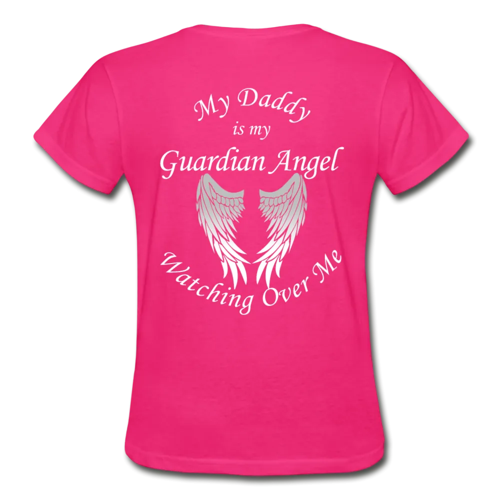 Daddy Guardian Angel Gildan Ultra Cotton Ladies T-Shirt (Ck1363)