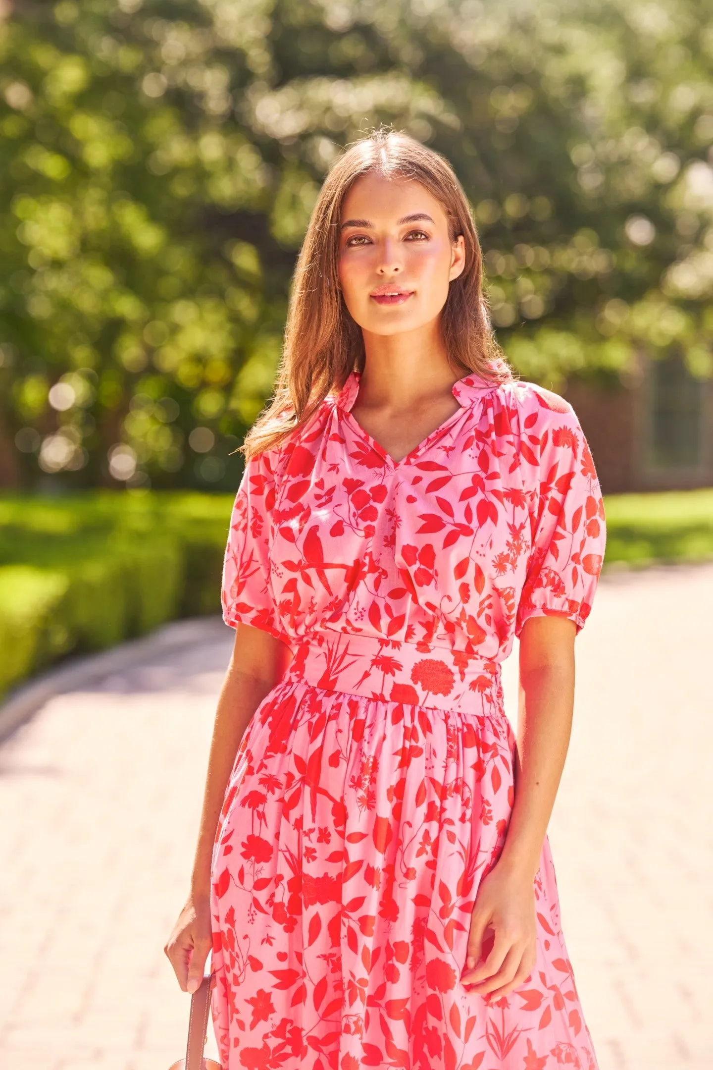 Dana Blouse in Raspberry Wildflower by Sheridan French