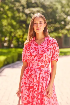 Dana Blouse in Raspberry Wildflower by Sheridan French