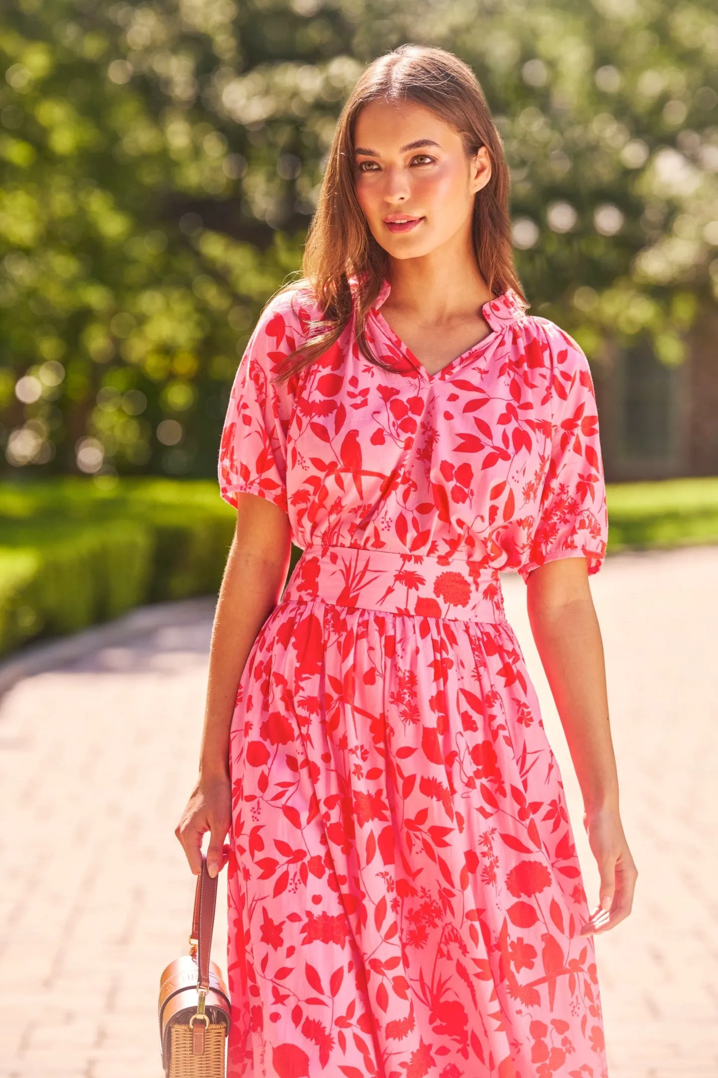Dana Blouse in Raspberry Wildflower by Sheridan French