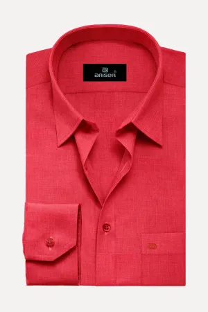 Davos - Light Red Formal Shirts for Men | Ariser