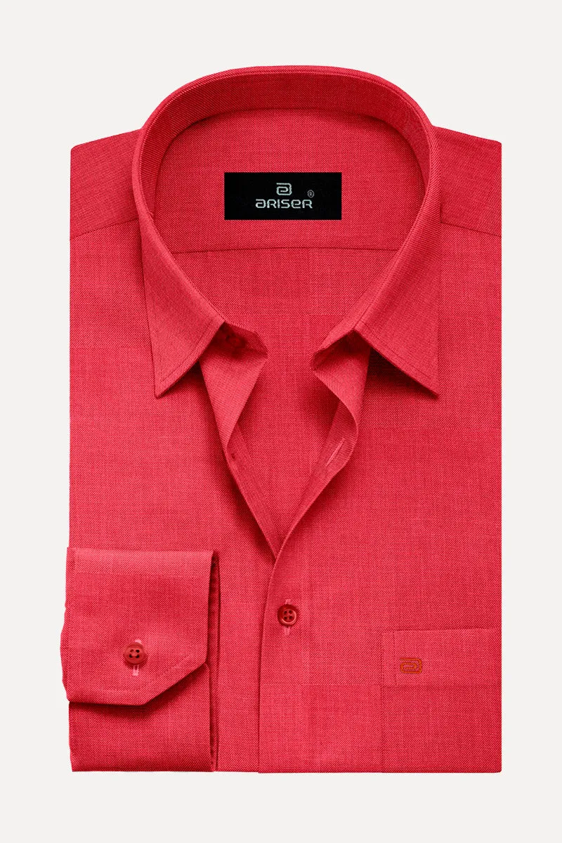 Davos - Light Red Formal Shirts for Men | Ariser