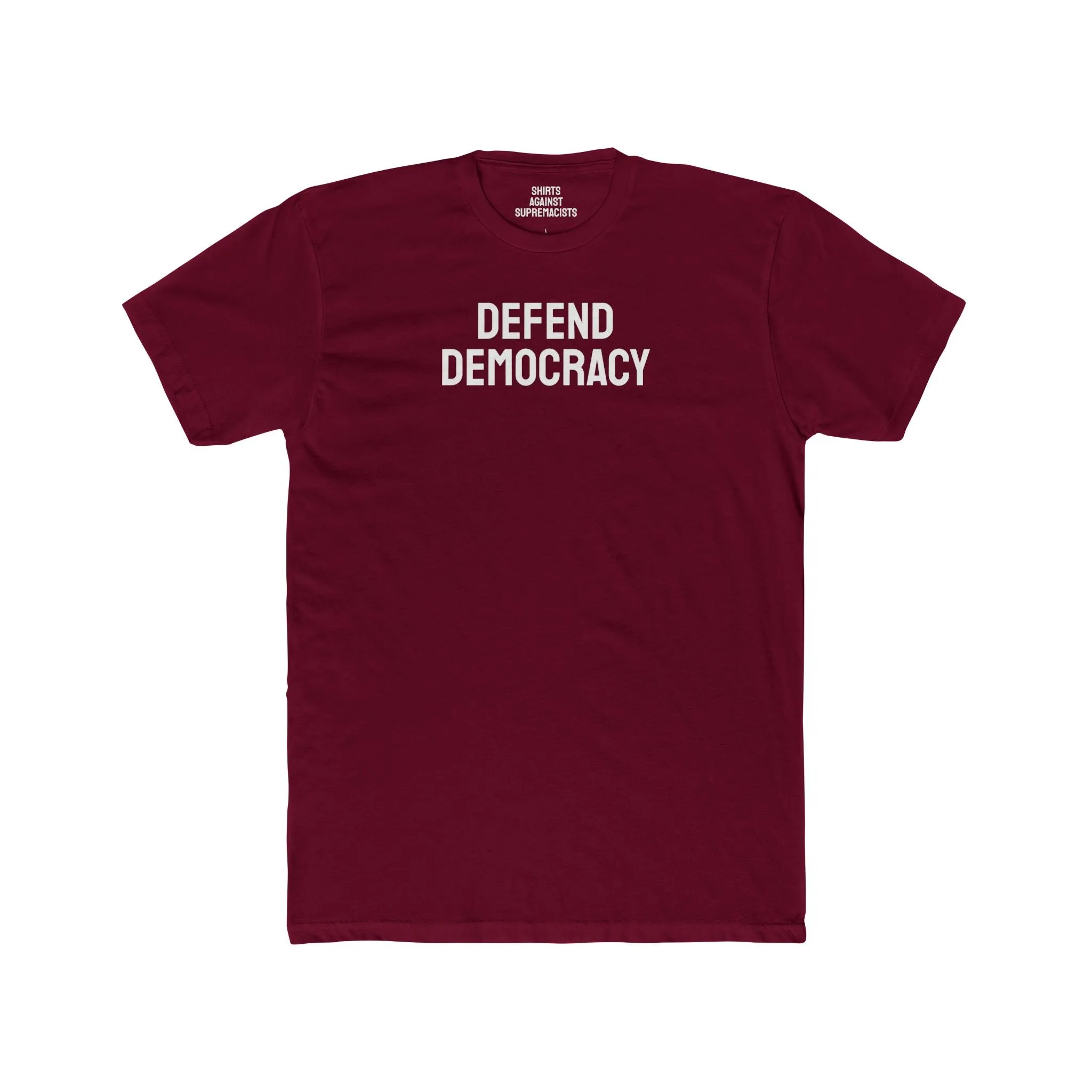 Defend Democracy - Unisex Cotton Crew Tee