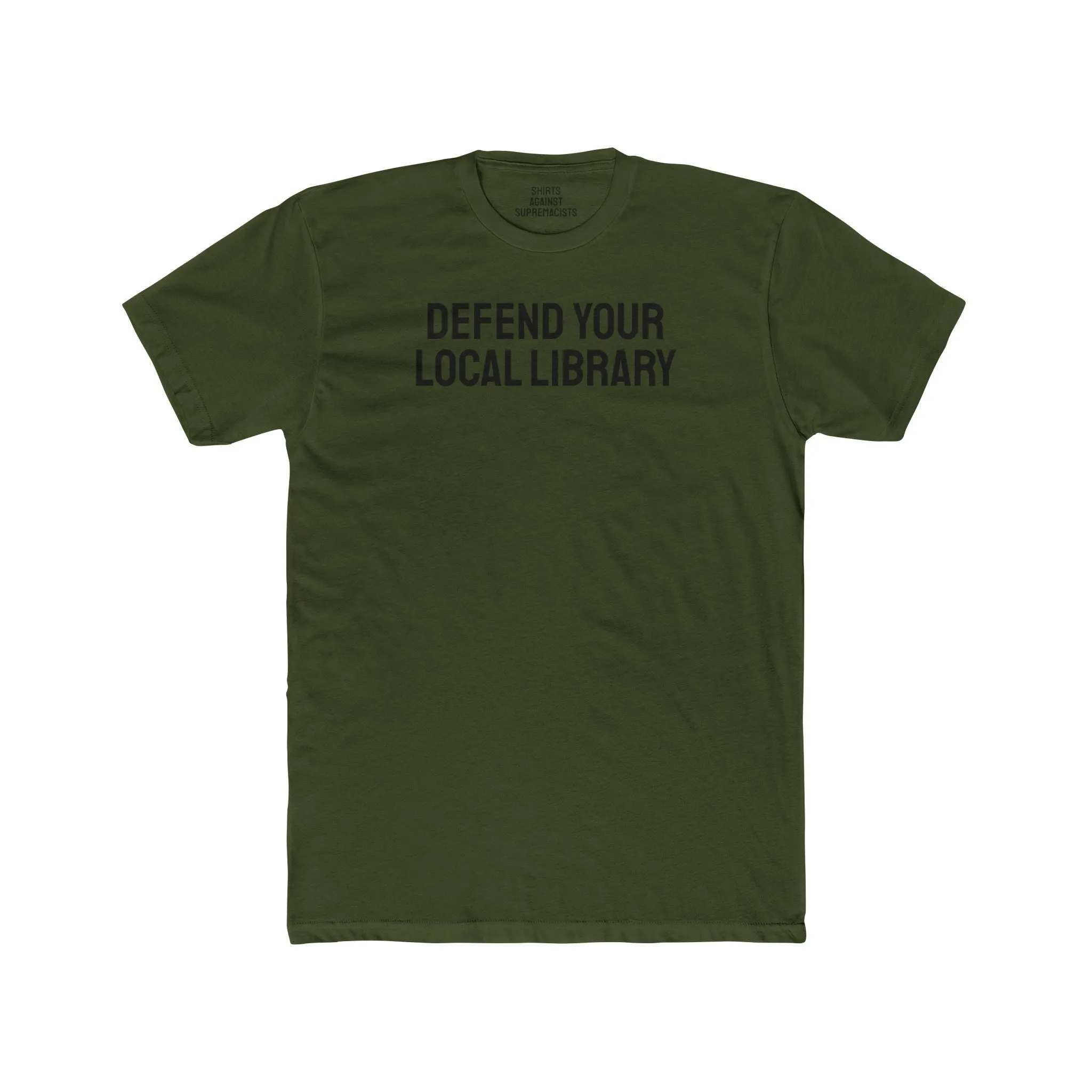 Defend Your Local Library - Unisex Cotton Crew Tee