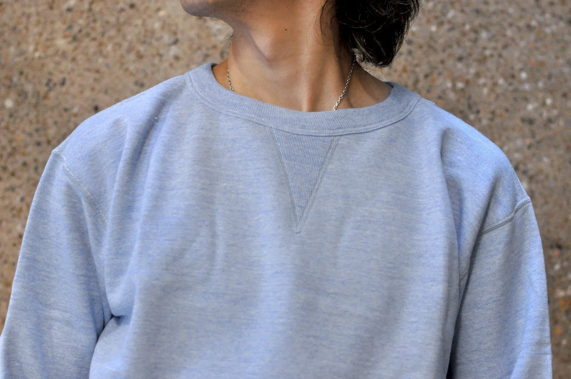 Denime X Warehouse Co. Lot.268 10oz "V-Inserted" Loopwheeled Sweatshirt (Heather Navy)