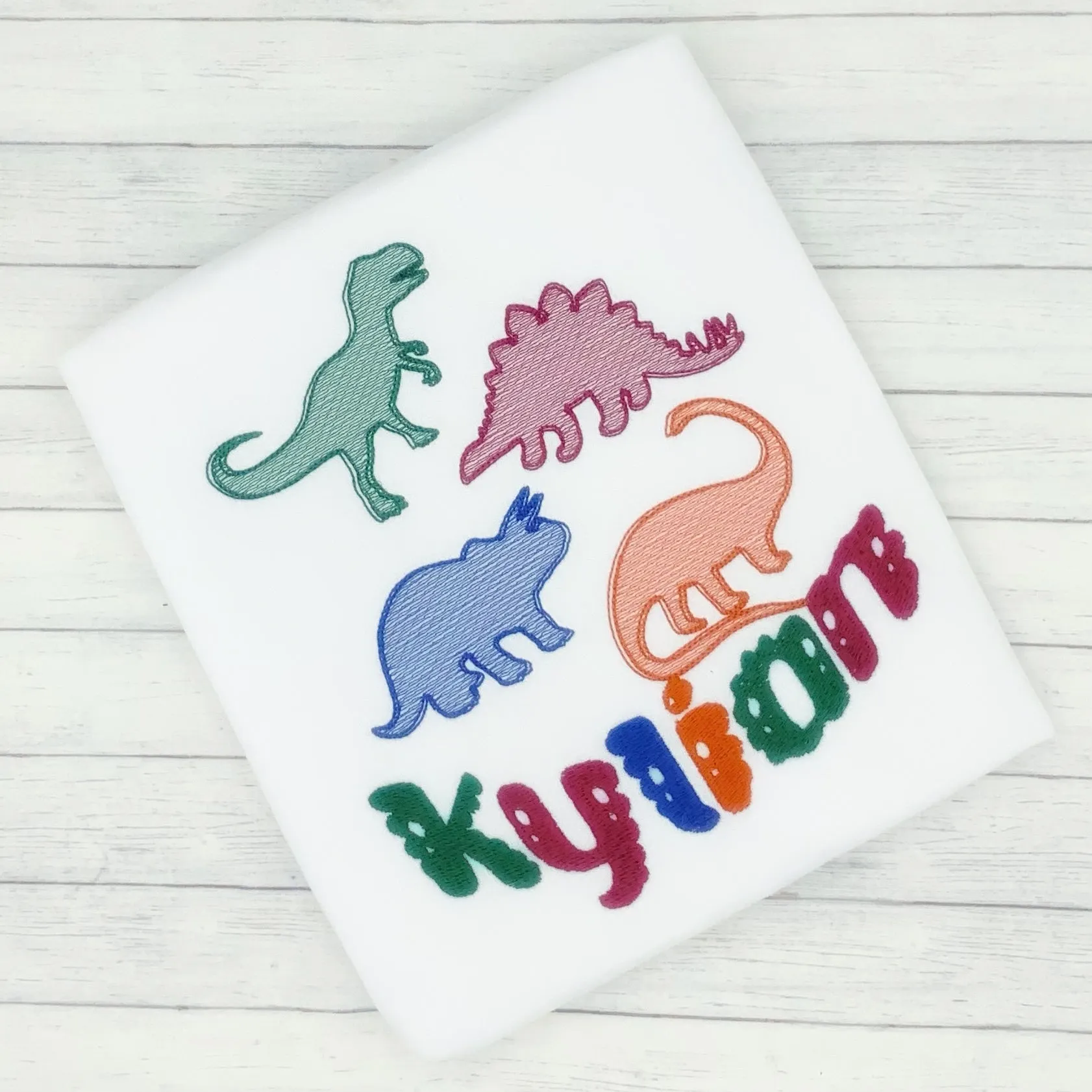 Dinosaur Mix Sketch (boy) - Name Shirt