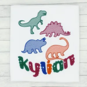 Dinosaur Mix Sketch (boy) - Name Shirt
