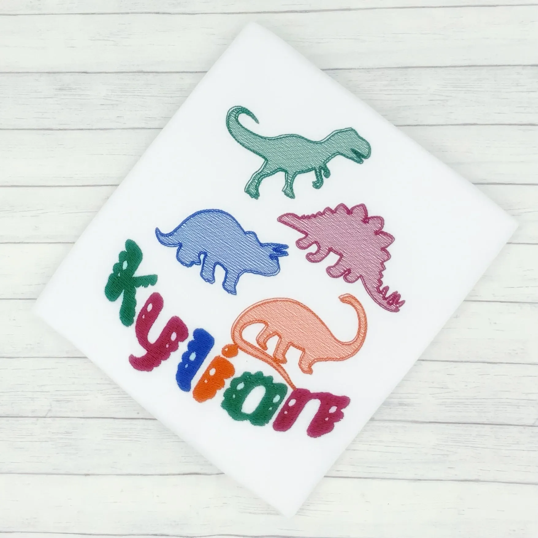 Dinosaur Mix Sketch (boy) - Name Shirt