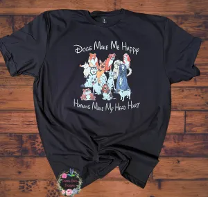 Dogs make me happy | Humans make my head hurt | Dog lover tee