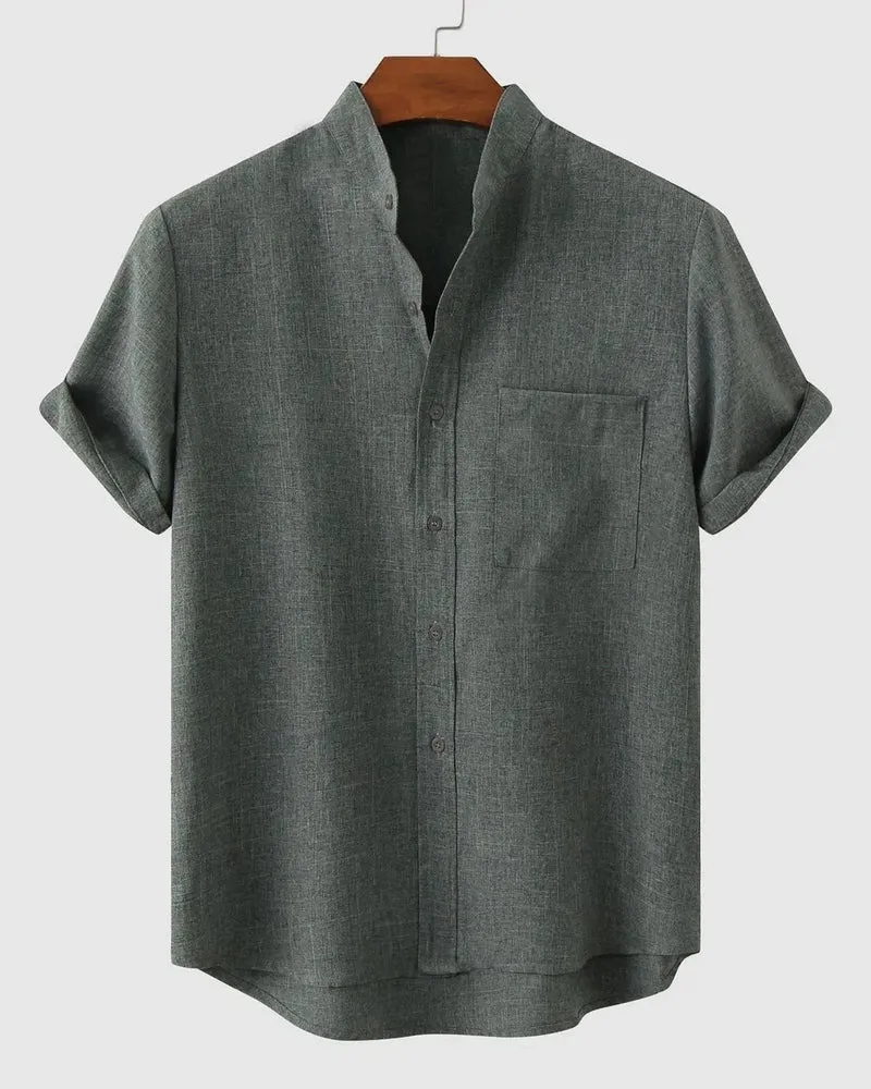 Domoir | Classic Solid Cotton Shirt