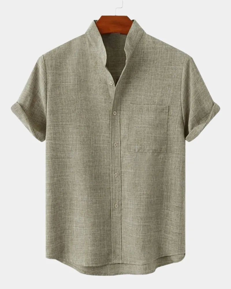 Domoir | Classic Solid Cotton Shirt
