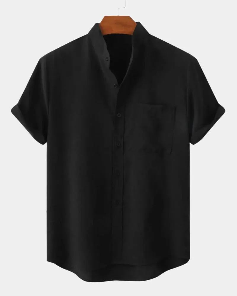 Domoir | Classic Solid Cotton Shirt