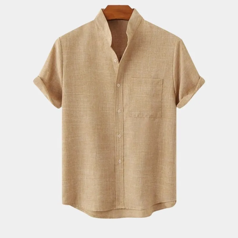 Domoir | Classic Solid Cotton Shirt
