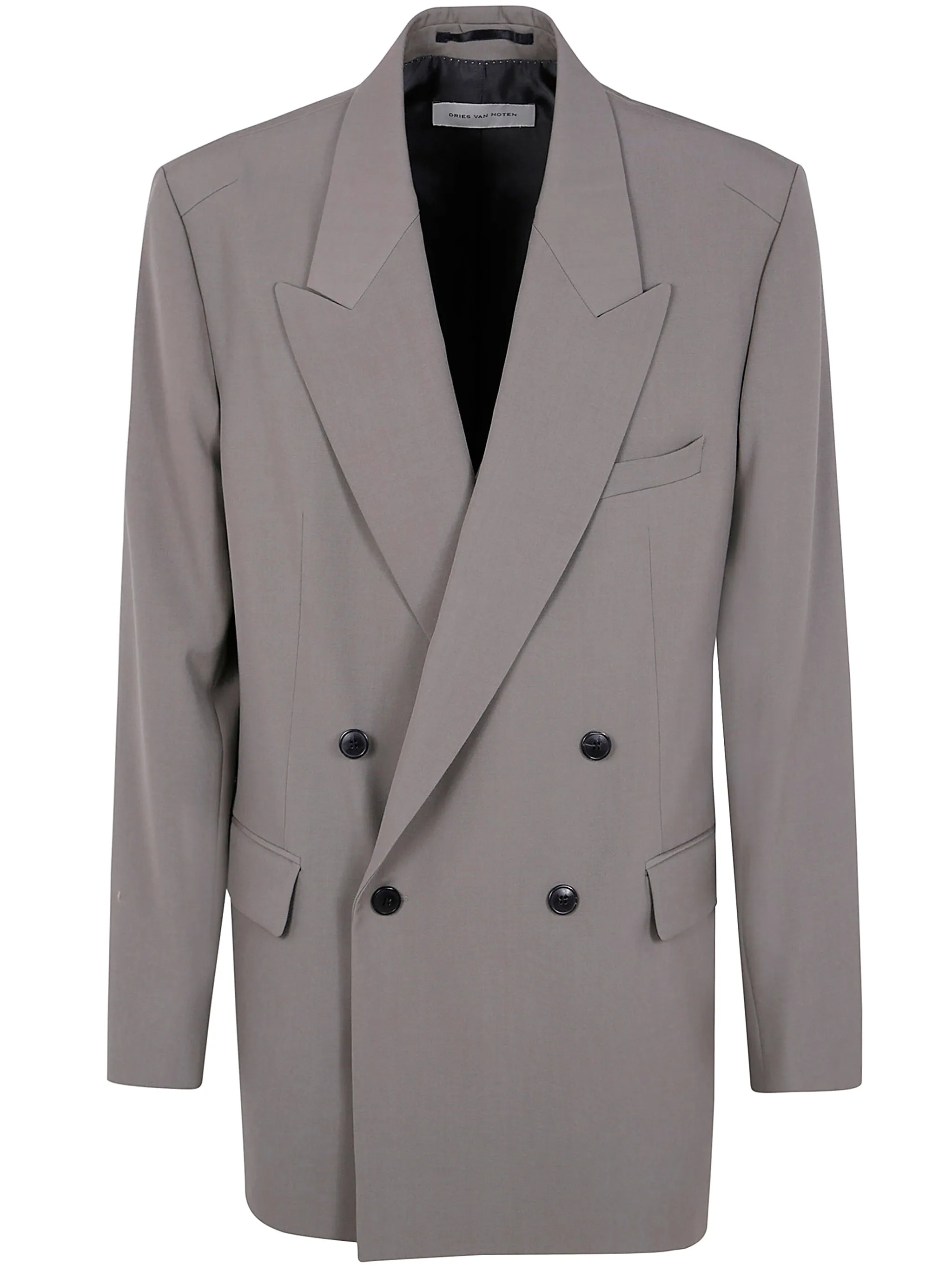 DRIES VAN NOTEN Double Breasted Bishop Jacket for Men - SS25 Edition