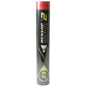 Dunlop Aeroflite No.2 Badminton Feather Shuttles / Shuttlecocks Speed 78 - Set of 12