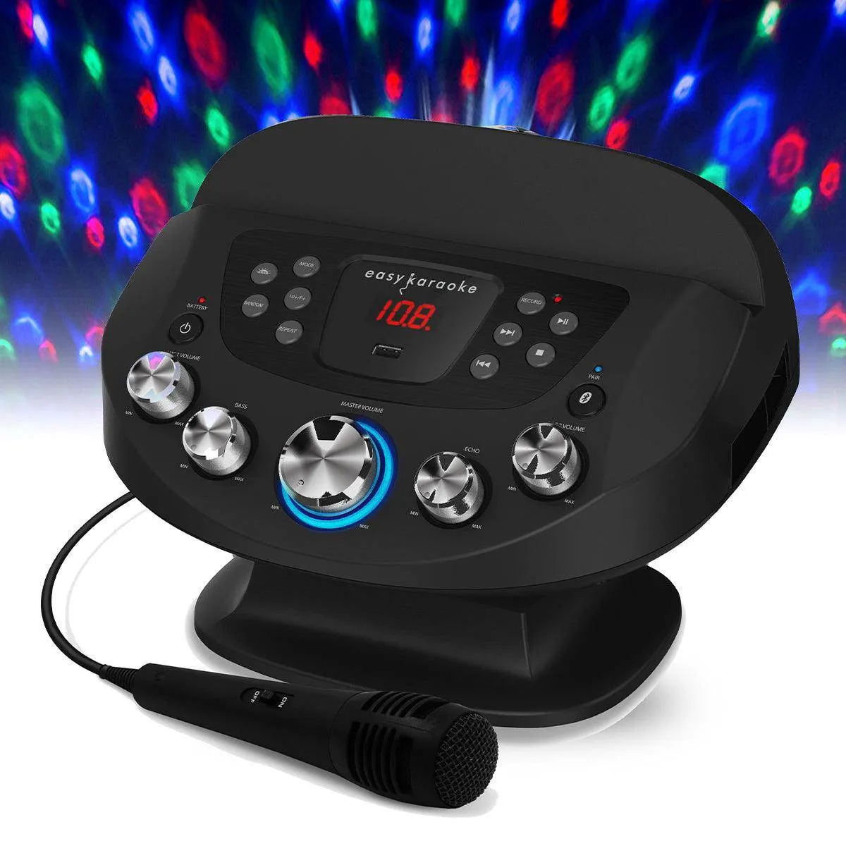 Easy Karaoke Smart Bluetooth® System with Light Effects   1 Microphone