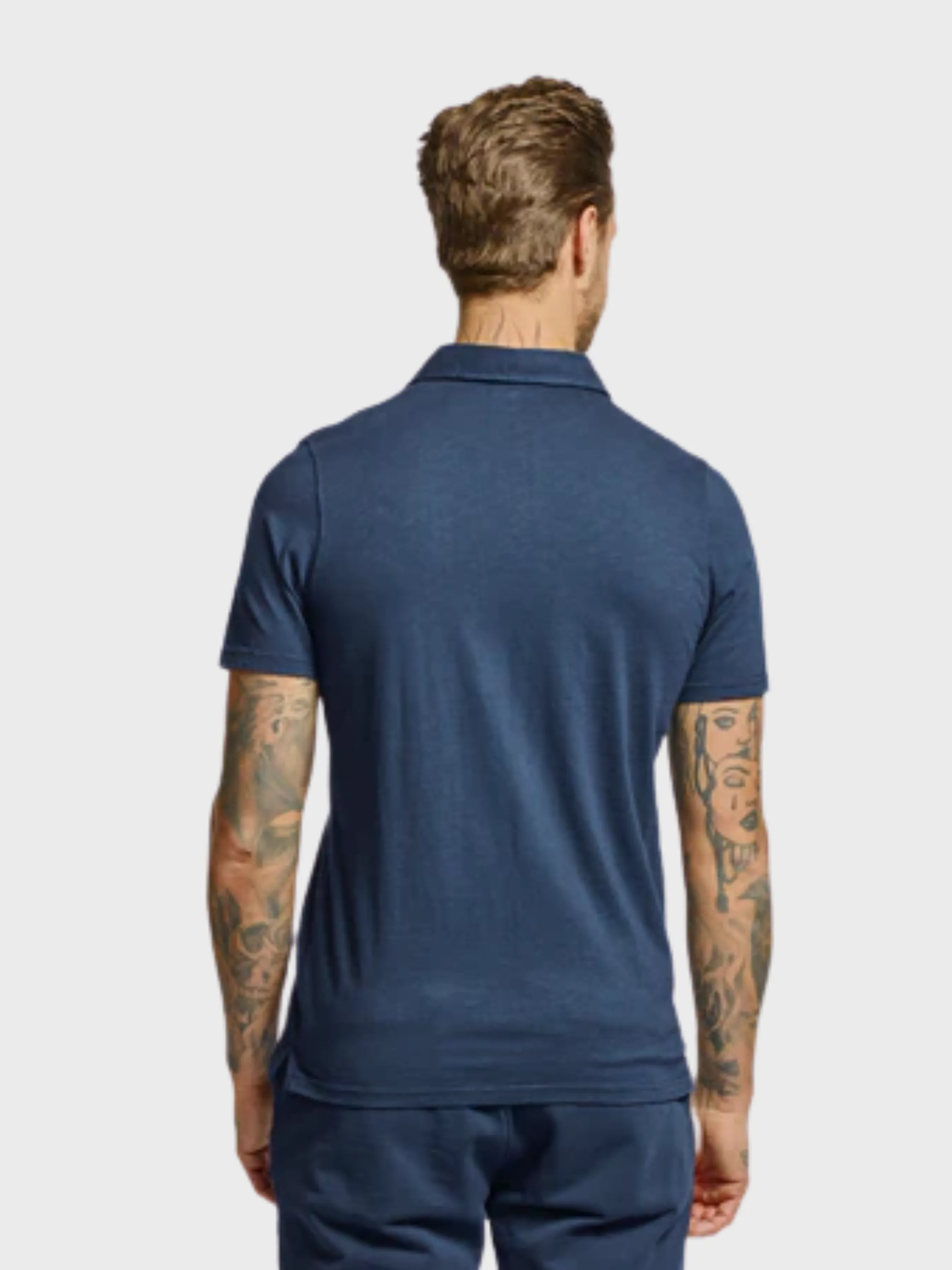 Easy Mondays Polo SS Slub T-Shirt Navy