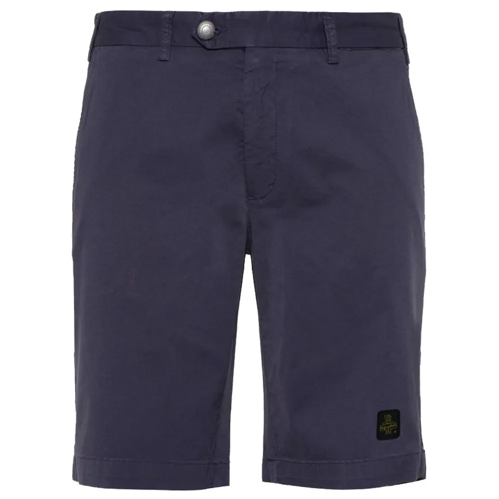 Elegant Beige Bermuda Shorts with Logo Patch