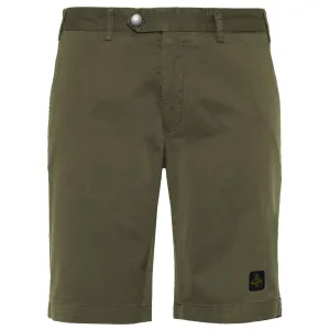 Elegant Beige Bermuda Shorts with Logo Patch