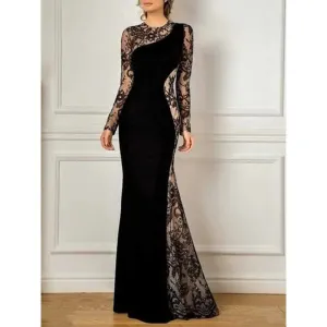 Elegant Black Trumpet Gown