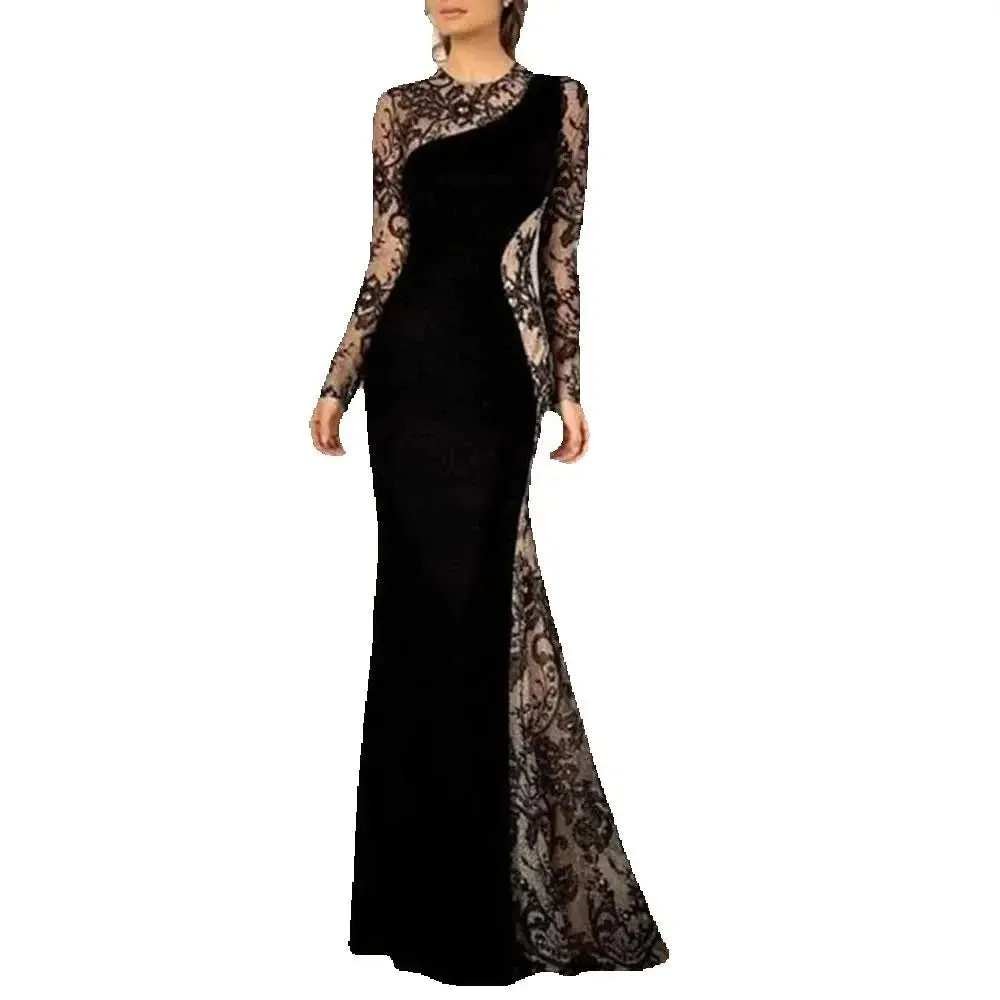 Elegant Black Trumpet Gown