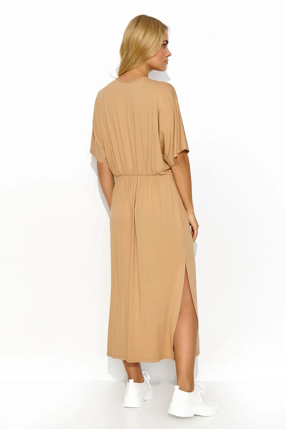 Elegant Drawstring Midi Dress