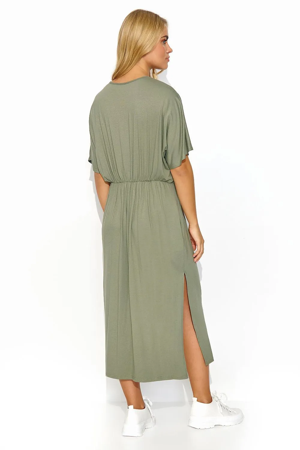 Elegant Drawstring Midi Dress