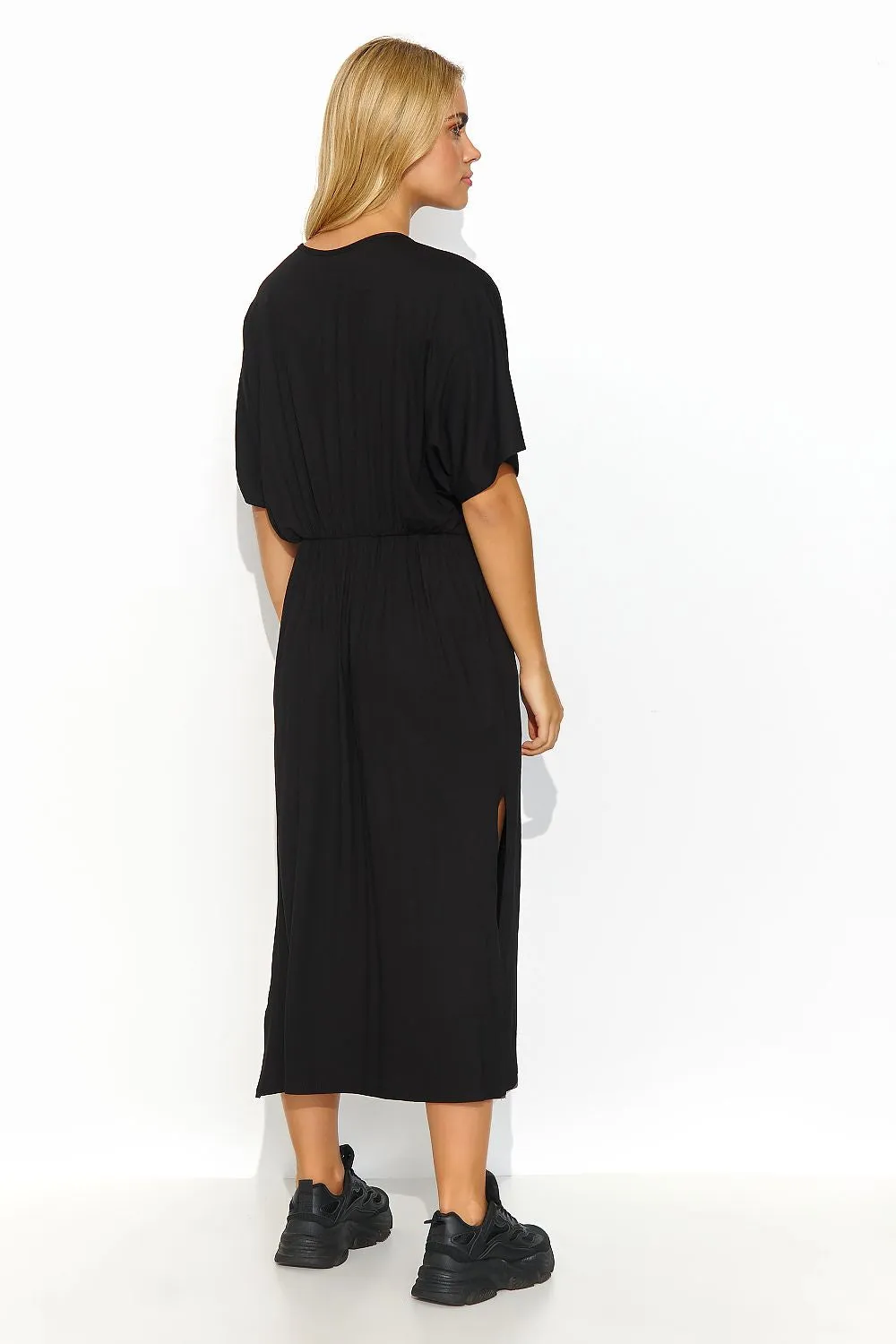 Elegant Drawstring Midi Dress