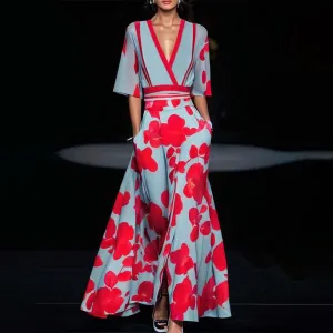Elegant dress with mouwe