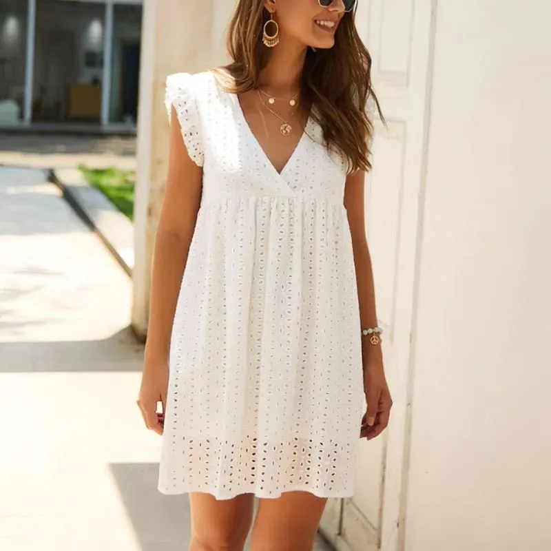 Elegant Eyelet Summer Dress