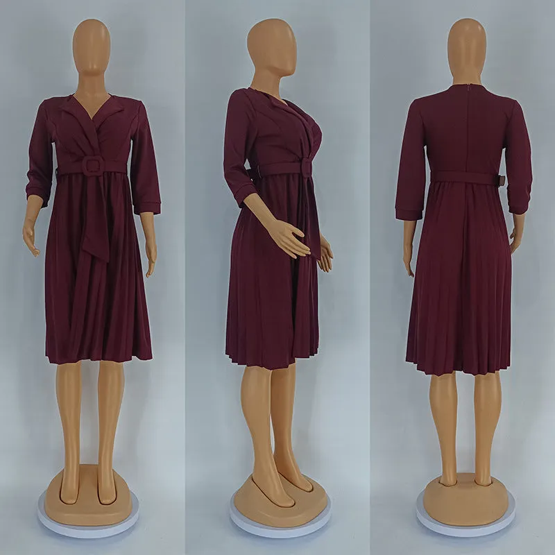 Elegant Half Sleeve Work Wear Dresses