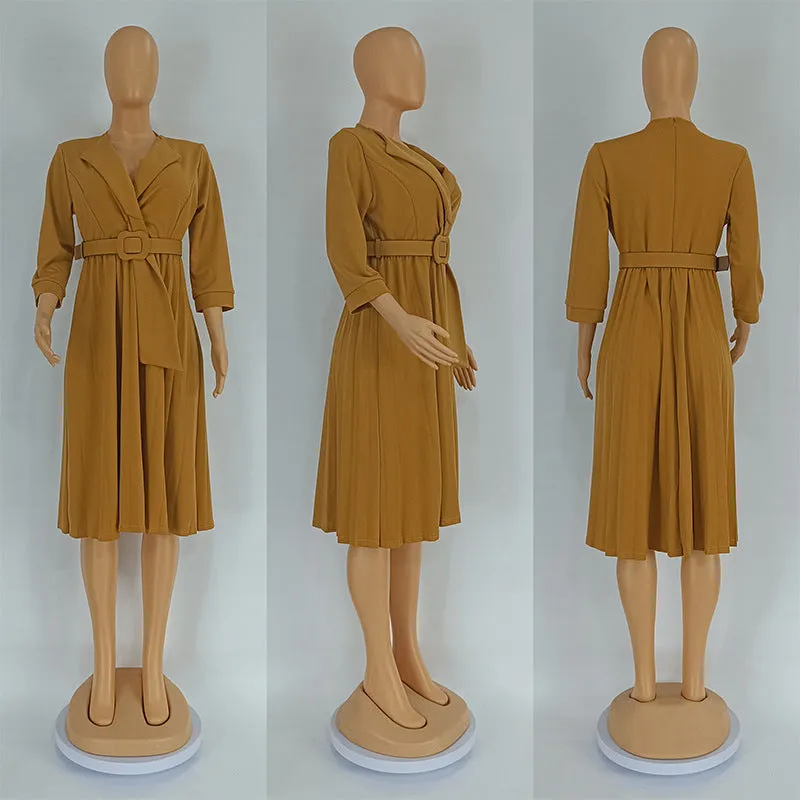 Elegant Half Sleeve Work Wear Dresses