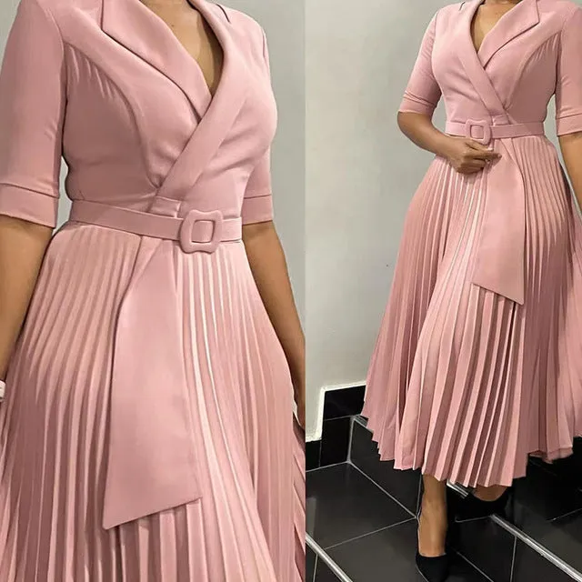Elegant Half Sleeve Work Wear Dresses