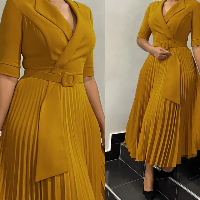 Elegant Half Sleeve Work Wear Dresses