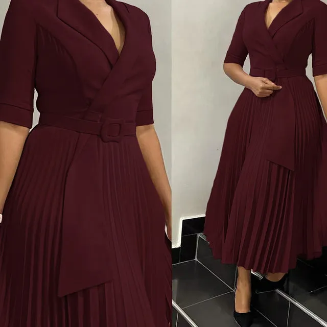 Elegant Half Sleeve Work Wear Dresses