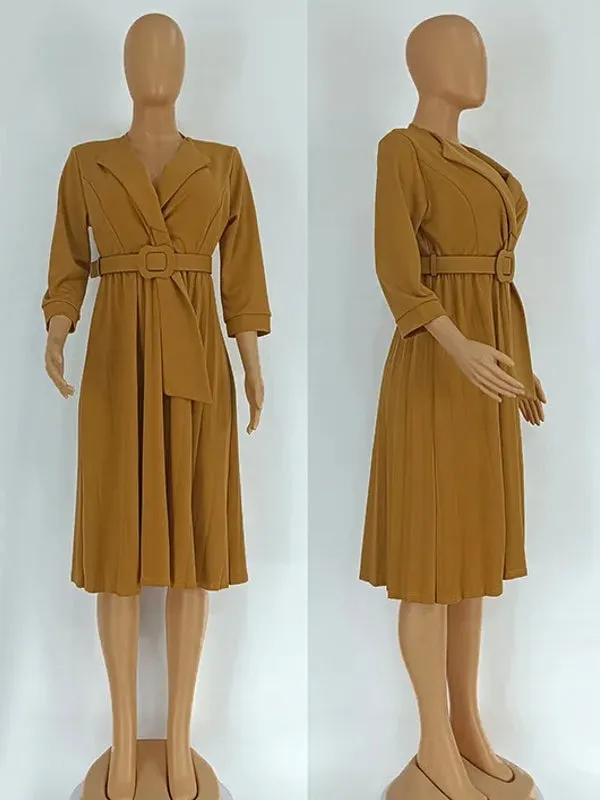 Elegant Half Sleeve Work Wear Dresses