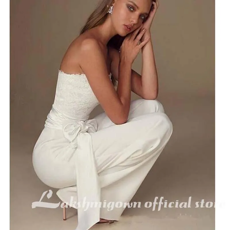 Elegant Jumpsuits Wedding Dresses Sweetheart Simple Wedding Dresses