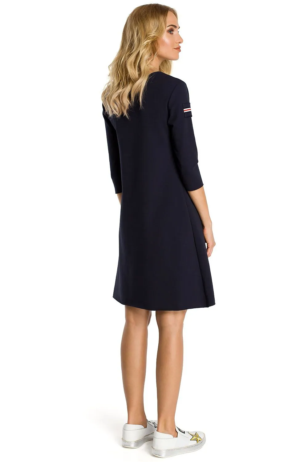Elegant Knitted Pocket Dress