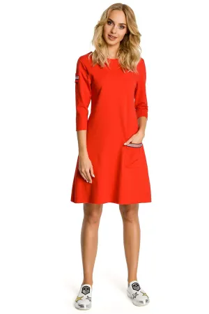 Elegant Knitted Pocket Dress