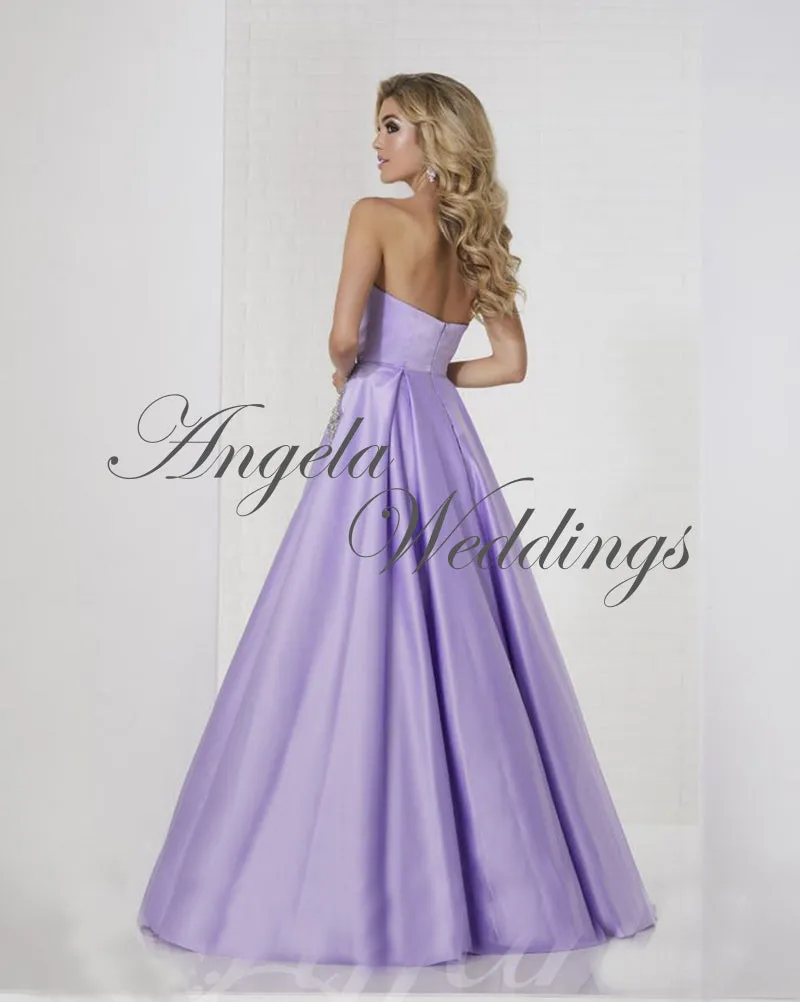 Elegant Long Prom Dresses Sweetheart Chapel Train 2018
