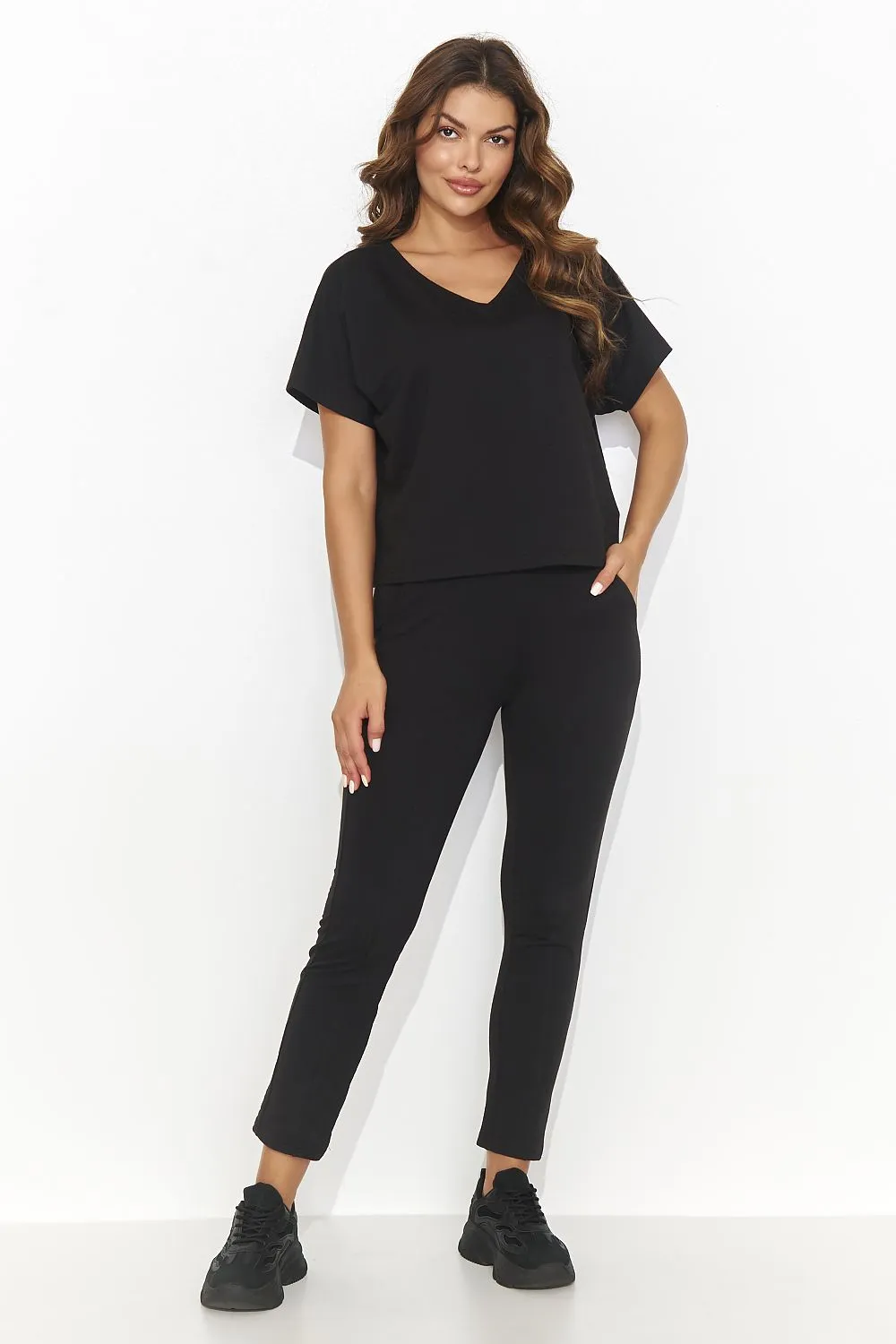 Elegant Oversized Blouse Trouser Set