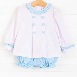 Eloise Seersucker Bloomer Set, Pink