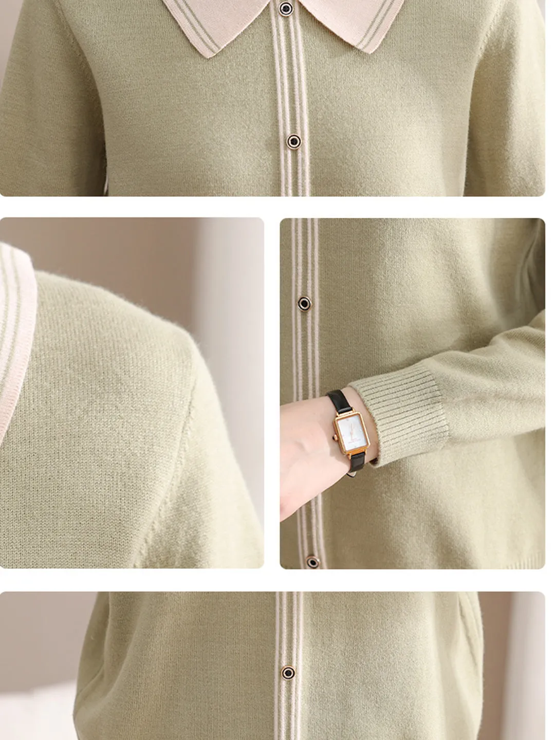 Elsa Vintage Style Doll Collar knitted Sweater