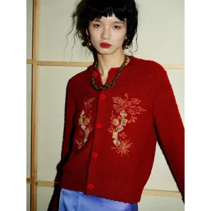 Embroidered Dragon Cardigan