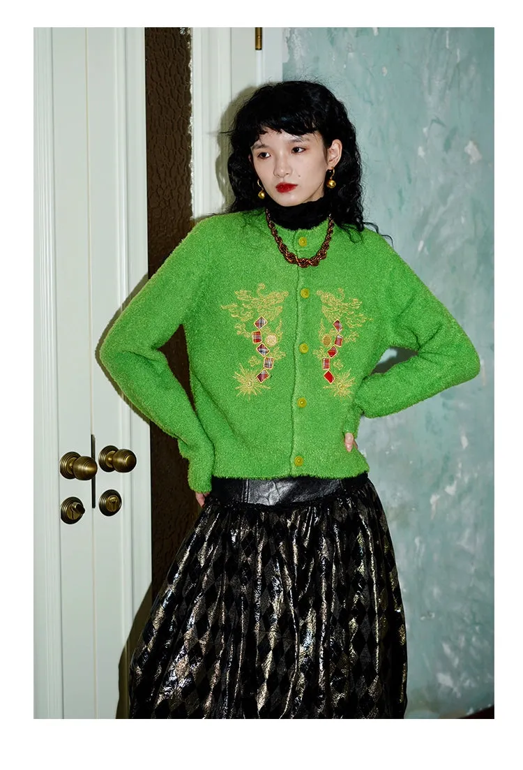Embroidered Dragon Cardigan