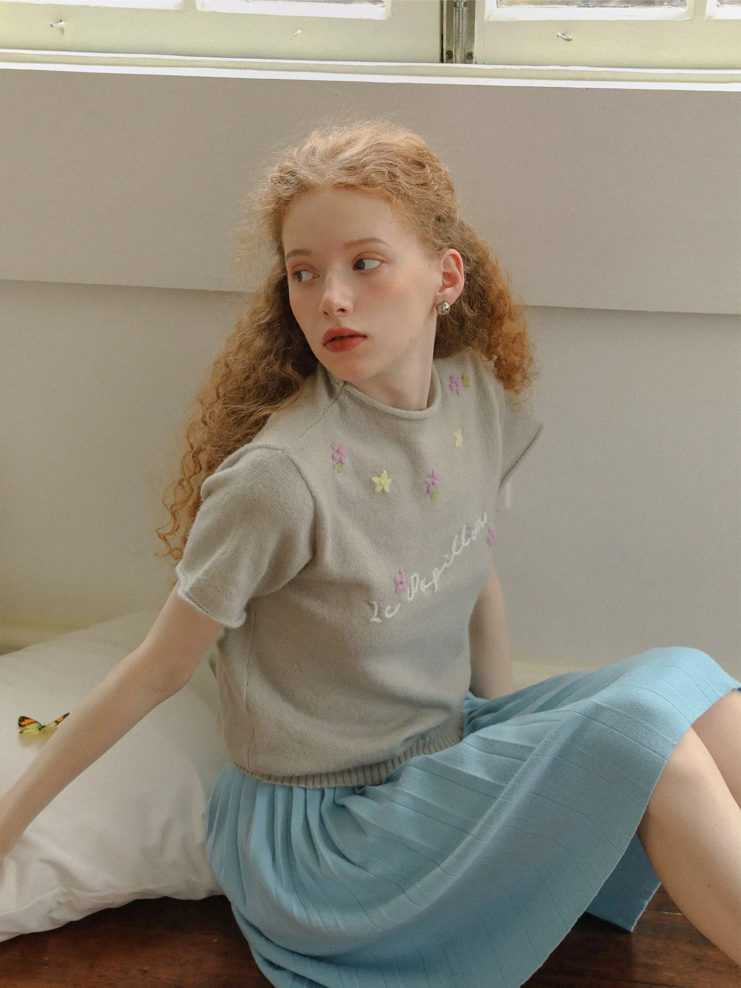 Embroidered Knit Sweater